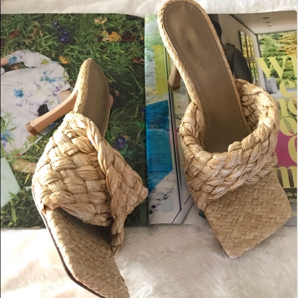 New woven square natural mule - Picture 14 of 16